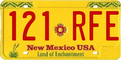 NM license plate 121RFE