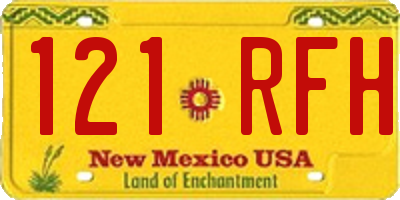 NM license plate 121RFH