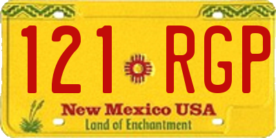 NM license plate 121RGP