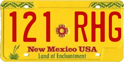 NM license plate 121RHG