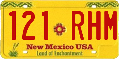 NM license plate 121RHM