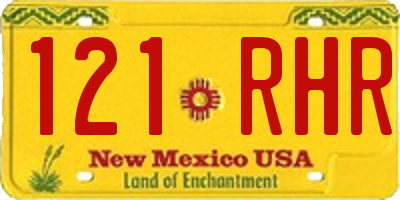 NM license plate 121RHR