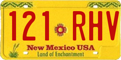 NM license plate 121RHV