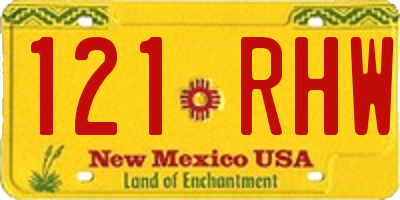 NM license plate 121RHW