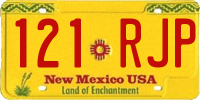 NM license plate 121RJP