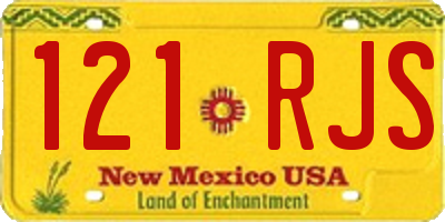 NM license plate 121RJS