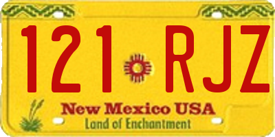 NM license plate 121RJZ