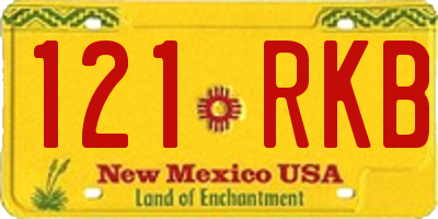 NM license plate 121RKB