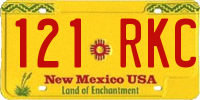 NM license plate 121RKC