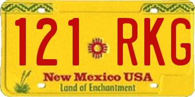 NM license plate 121RKG
