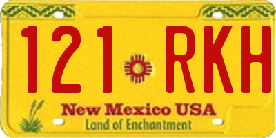 NM license plate 121RKH