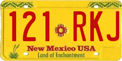 NM license plate 121RKJ