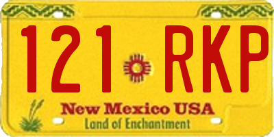 NM license plate 121RKP