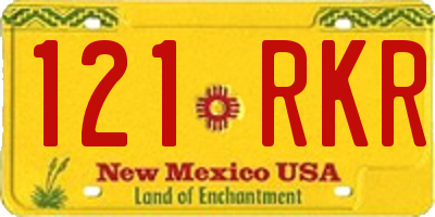 NM license plate 121RKR