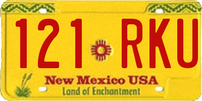 NM license plate 121RKU