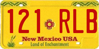 NM license plate 121RLB