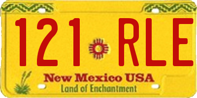 NM license plate 121RLE