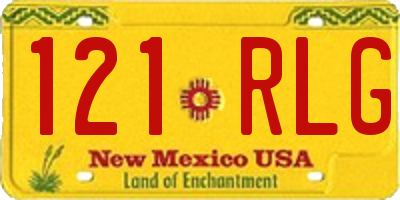 NM license plate 121RLG