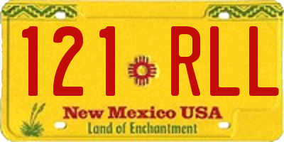 NM license plate 121RLL