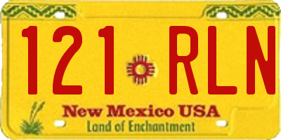 NM license plate 121RLN