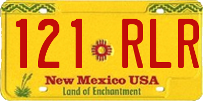 NM license plate 121RLR