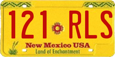 NM license plate 121RLS