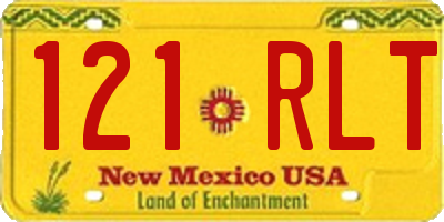 NM license plate 121RLT