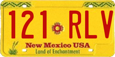NM license plate 121RLV