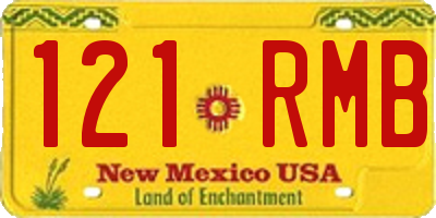 NM license plate 121RMB
