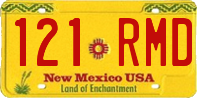 NM license plate 121RMD