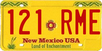 NM license plate 121RME
