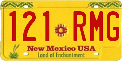 NM license plate 121RMG