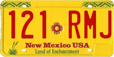 NM license plate 121RMJ