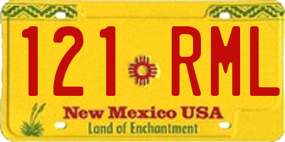NM license plate 121RML