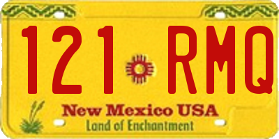 NM license plate 121RMQ