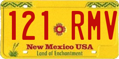NM license plate 121RMV