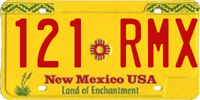 NM license plate 121RMX