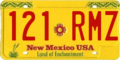NM license plate 121RMZ