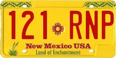 NM license plate 121RNP