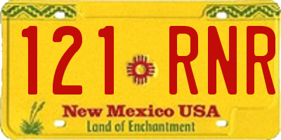 NM license plate 121RNR