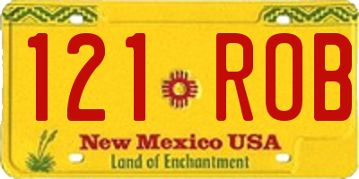 NM license plate 121ROB