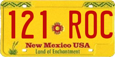 NM license plate 121ROC