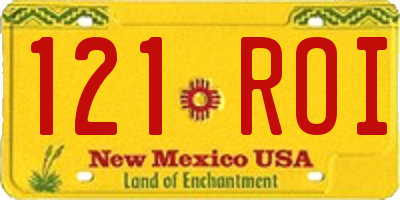 NM license plate 121ROI