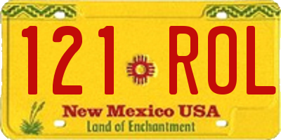 NM license plate 121ROL