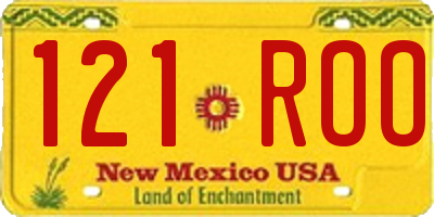NM license plate 121ROO