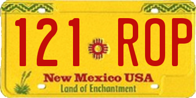 NM license plate 121ROP