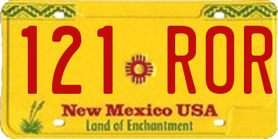 NM license plate 121ROR