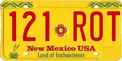 NM license plate 121ROT