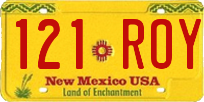 NM license plate 121ROY