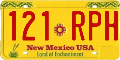 NM license plate 121RPH